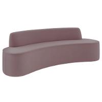 Sofá 5 Lugares Para Sala De Estar Living 280cm Koane D06 Veludo Rosa - Mpozenato - 1