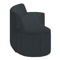 Sofá 3 Lugares Para Sala De Estar Living 210cm Koane D06 Bouclê Cinza Escuro - Mpozenato - 5