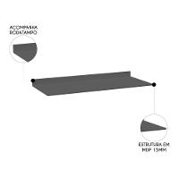 Tampo Para Balcão De Cozinha 118cm Mdp Z34 Grafite - Mpozenato - 3