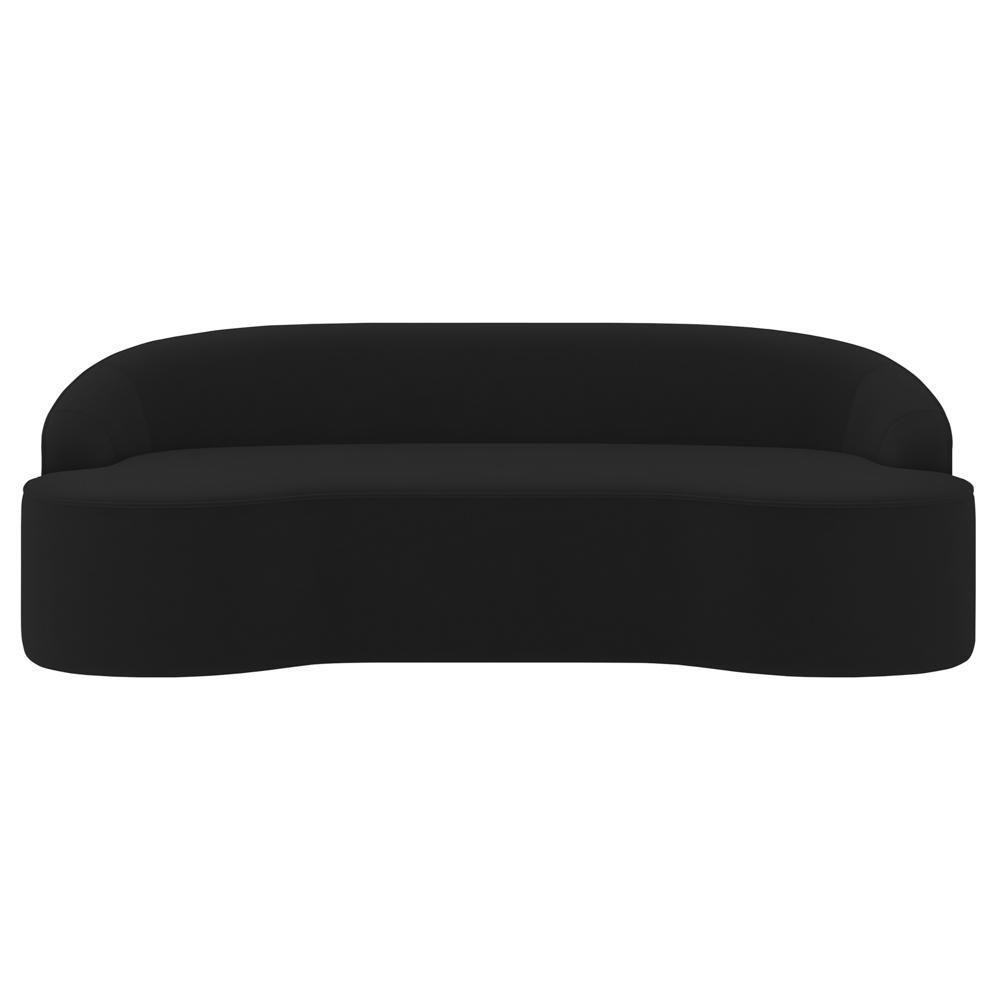 Sofá 2 Lugares Para Sala De Estar Living 150cm Theo D06 Veludo Preto - Mpozenato - 6