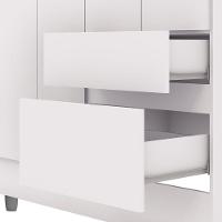 Guarda Roupa Solteiro 103cm Com 4 Portas Ideal Flex Branco - Vila Rica - 9