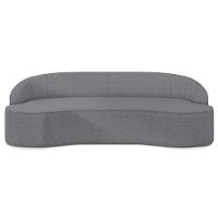 Sofá 3 Lugares Para Sala De Estar Living 210cm Theo D06 Bouclê Cinza - Mpozenato - 6