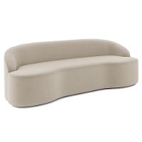 Sofá 4 Lugares Para Sala De Estar Living 260cm Theo D06 Veludo Creme - Mpozenato - 1