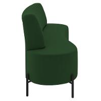 Sofá 2 Lugares 160cm Pés Aço Preto Tamar Z08 Veludo Verde - Mpozenato - 6