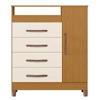 Cômoda Para Quarto 1 Porta 84cm Franci A02 Off-cinamomo - Mpozenato - 6