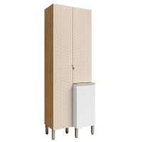 Paneleiro De Cozinha 3 Portas Minsk Branco/soft/freijó Z06 - Mpozenato - 1