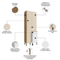Paneleiro De Cozinha 3 Portas Minsk Branco/soft/freijó Z06 - Mpozenato - 3