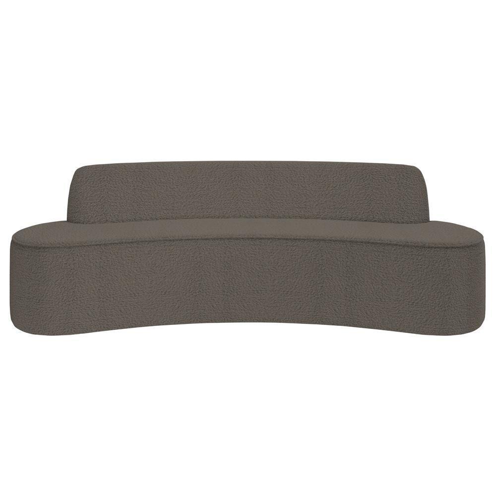 Sofá 4 Lugares Para Sala De Estar Living 230cm Koane D06 Bouclê Castor - Mpozenato - 6