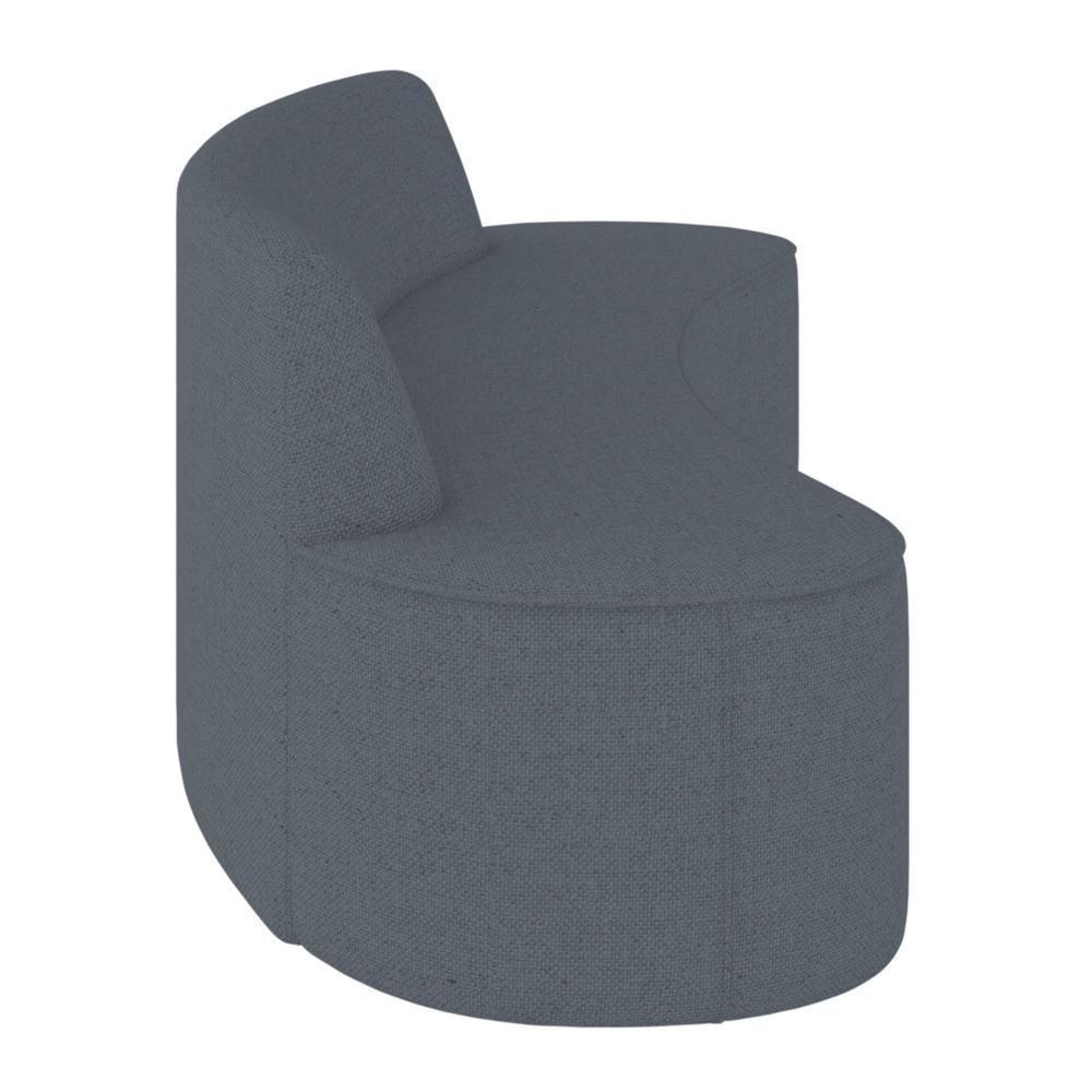 Sofá 5 Lugares Para Sala De Estar Living 300cm Koane D06 Linho Mescla Chumbo - Mpozenato - 5