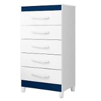 Cômoda Para Quarto 5 Gavetas 56cm Thais Flex A02 Branco - Mpozenato - 10