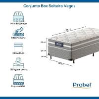 Conjunto Box Solteiro Mola Ensacada Prodormir Vegas Comfort (88x188x46cm) - 7