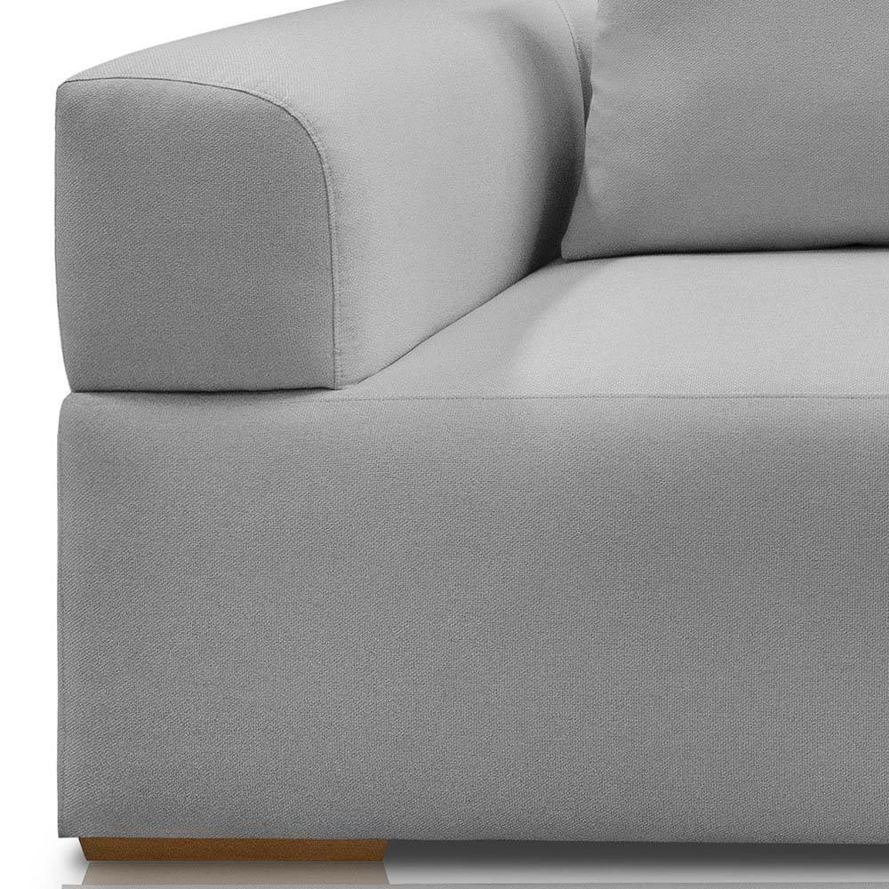 Sofá 4 Lugares Sala De Estar 260cm Willy S06 Linho Grigio - Mpozenato - 10