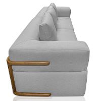 Sofá 4 Lugares Sala De Estar 260cm Willy S06 Linho Grigio - Mpozenato - 7