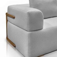 Sofá 4 Lugares Sala De Estar 260cm Willy S06 Linho Grigio - Mpozenato - 9