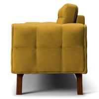 Sofá 180 Cm 3 Lugares Sandero C-279 Veludo Amarelo - Domi - 5