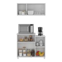 Kit Armário De Cozinha Aéreo 93cm Com Balcão Multiuso Fruteira Multimóveis Mp2283 Branco - 2