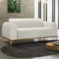 Sofá 150cm 2 Lugares Base Gold Molino D06 Linho C-367 Cru - Mpozenato - 2
