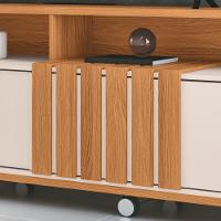 Rack Bancada De Tv 70 Pol 180cm Graci Off White/cinamomo - Hb Móveis - 6