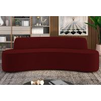 Sofá 3 Lugares Para Sala De Estar Living 180cm Koane D06 Veludo Bordô - Mpozenato - 2
