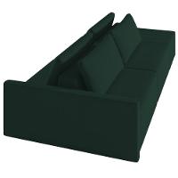Sofá Ilha Modular Com Puff Para Sala Living 252cm Georgia Z08 Veludo Verde - Mpozenato - 8