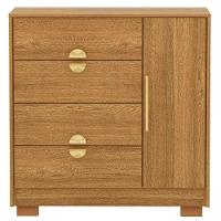 Cômoda Para Quarto 93cm Com 1 Porta Nara Nature V02 - Mpozenato - 6