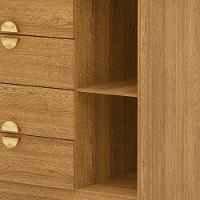 Cômoda Para Quarto 93cm Com 1 Porta Nara Nature V02 - Mpozenato - 8