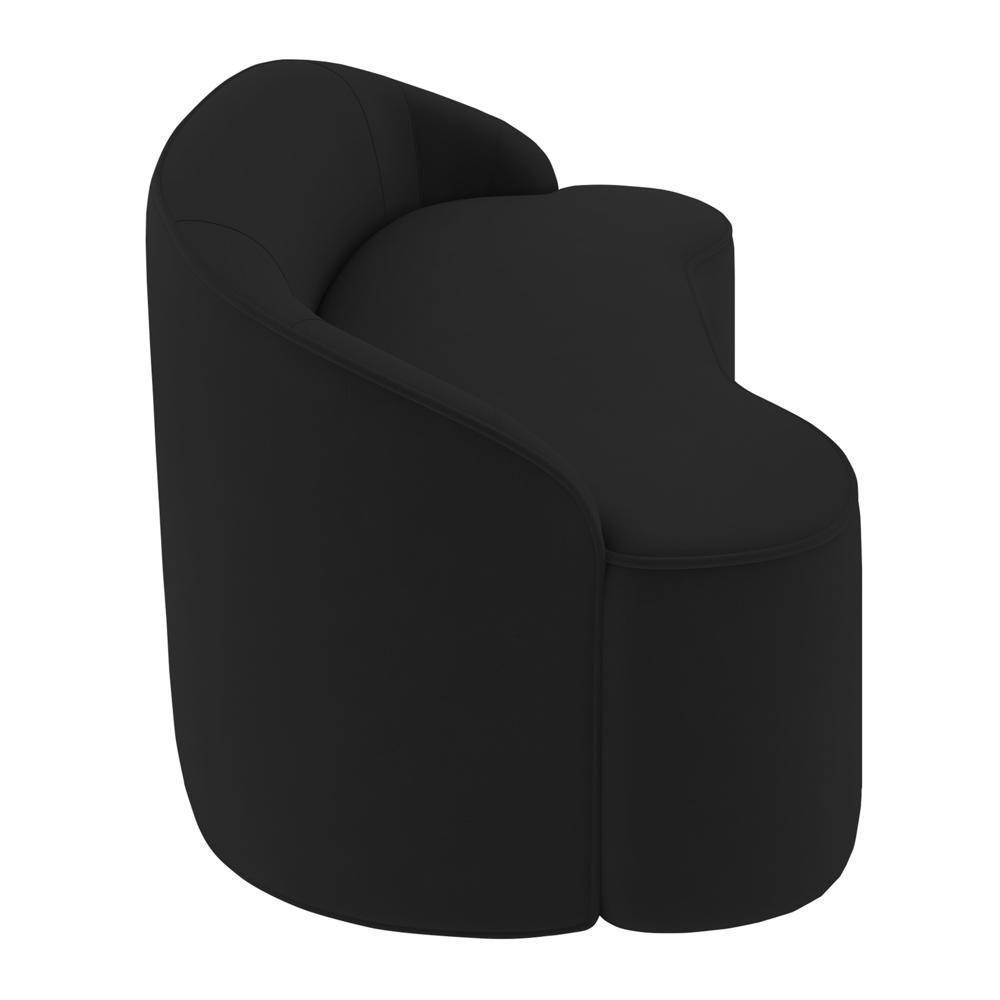 Sofá 3 Lugares Para Sala De Estar Living 210cm Theo D06 Veludo Preto - Mpozenato - 5