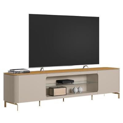 Rack Bancada Para Tv 85 Pol 239cm Martan Tauari/off Flex L06 - Mpozenato