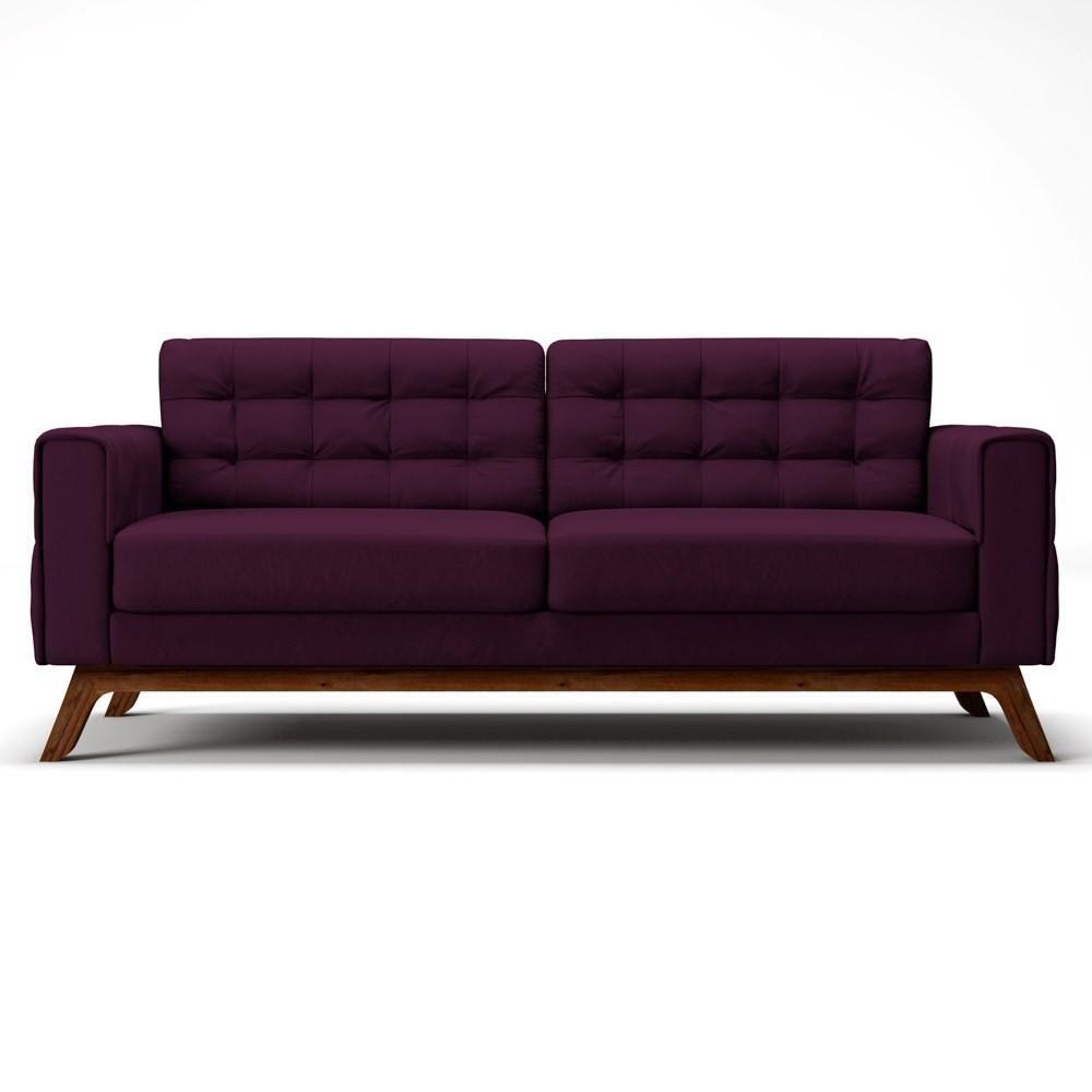 Sofá 280 Cm 4 Lugares Sandero C-292 Veludo Uva - Domi - 3