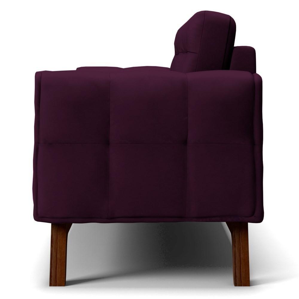 Sofá 280 Cm 4 Lugares Sandero C-292 Veludo Uva - Domi - 6