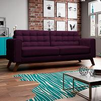 Sofá 280 Cm 4 Lugares Sandero C-292 Veludo Uva - Domi - 2