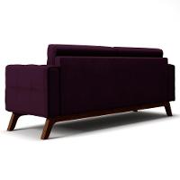 Sofá 280 Cm 4 Lugares Sandero C-292 Veludo Uva - Domi