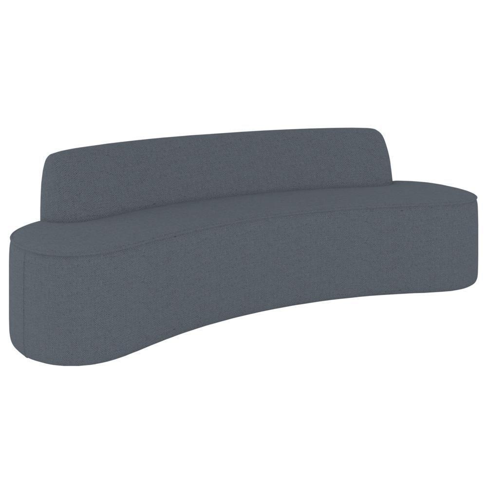 Sofá 2 Lugares Para Sala De Estar Living 150cm Koane D06 Linho Mescla Chumbo - Mpozenato - 1