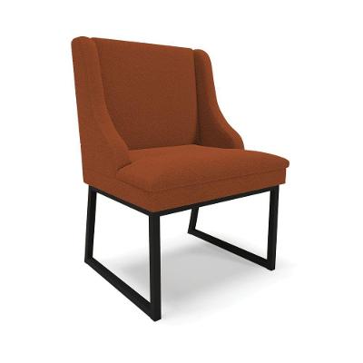 Cadeira Sala De Jantar Industrial Preto Kit 4 Liz Bouclê Terra D03 - D'rossi