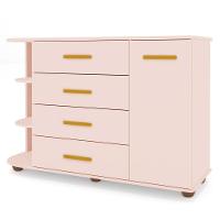 Cômoda Infantil Com Cantoneira E 4 Gavetas 100% Mdf New Lorena Rosê - Phoenix - 10
