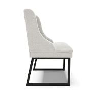 Cadeira Sala De Jantar Industrial Preto Kit 4 Liz Bouclê Cinza D03 - D'rossi - 7