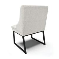 Cadeira Sala De Jantar Industrial Preto Kit 4 Liz Bouclê Cinza D03 - D'rossi - 10