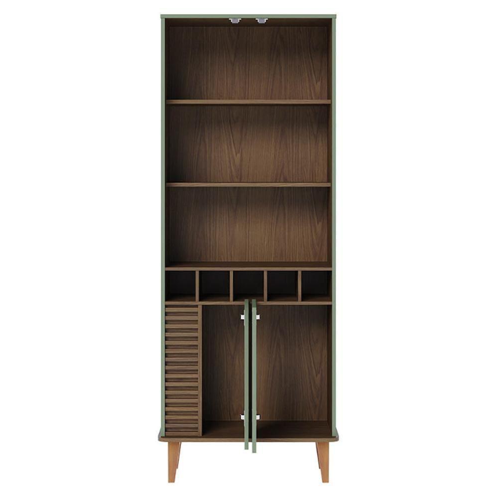 Cristaleira 4 Portas Com Adega Madrid C05 Hortelã-amêndoa - Mpozenato - 8