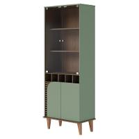 Cristaleira 4 Portas Com Adega Madrid C05 Hortelã-amêndoa - Mpozenato - 9