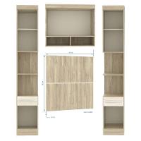 Jogo De Quarto Solteiro Modulado 029 Master Avelã Rústico/ártico Rústico - Eucamóveis - 3