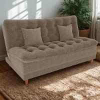 Sofa Cama 2 Lugares 185 Cm Duda Tecido Boucle F498 Milani Store Marrom - 2