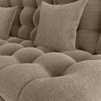 Sofa Cama 2 Lugares 185 Cm Duda Tecido Boucle F498 Milani Store Marrom - 5