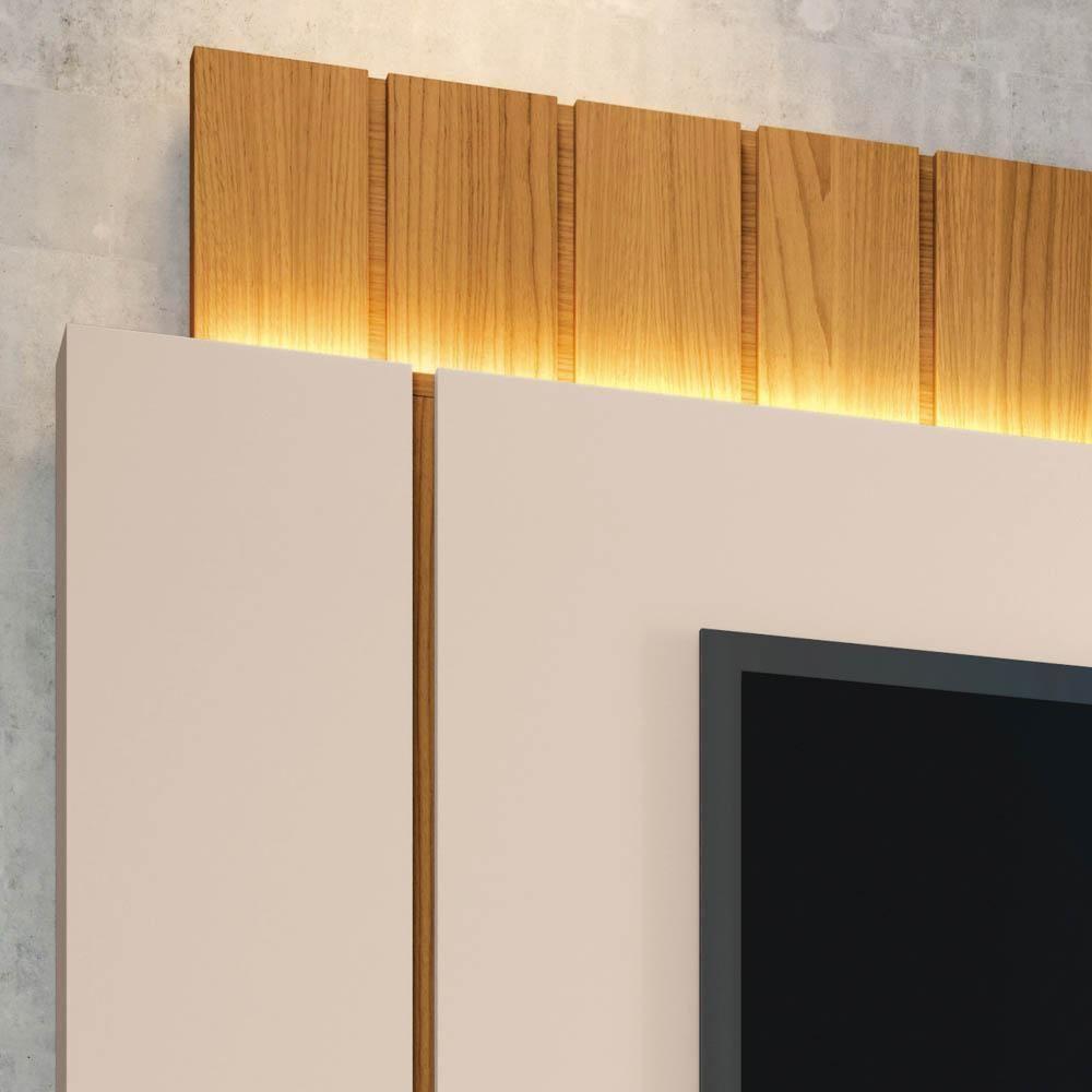 Painel Tv 55 Pol 180cm Bancada Suspensa Illusion Off/cinamomo - Hb Móveis - 6
