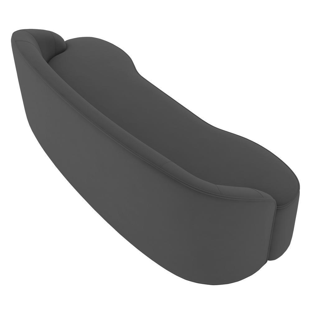 Sofá 4 Lugares Para Sala De Estar Living 230cm Theo D06 Veludo Cinza - Mpozenato - 7