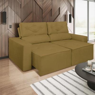 Sofá Reclinável Retrátil Luxo 2 Lugares 1,80m Balaqui Decor Capuccino