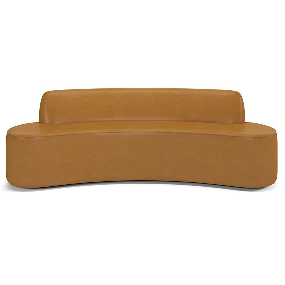 Sofá 2 Lugares Para Sala De Estar Living 150cm Koane D06 Sintético Caramelo - Mpozenato - 6