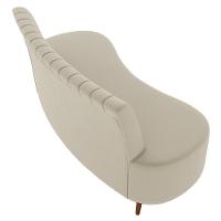 Sofá 2 Lugares Para Sala Living 135cm Pés Palito Tamar Z08 Veludo Bege - Mpozenato - 7