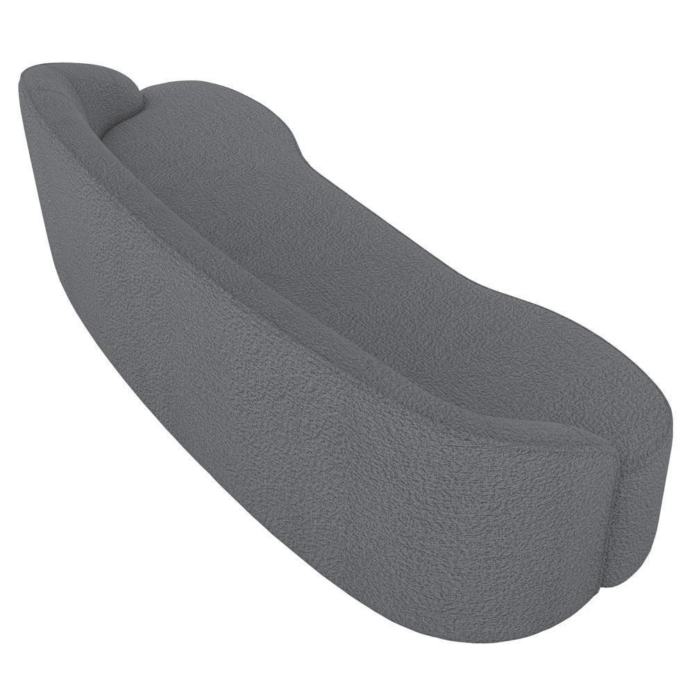 Sofá 5 Lugares Para Sala De Estar Living 280cm Theo D06 Bouclê Cinza - Mpozenato - 7