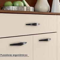 Kit Cozinha 6 portas 1 gaveta 91 Cm Golden Ktp Nogueira Off White - 9