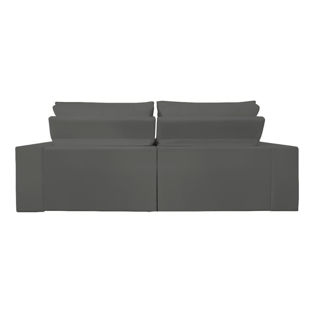 Sofá Reclinável Retrátil 2 Lugares Com Molas Balaqui Decor Cinza - 10